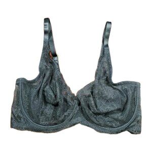 Natori Black Balconette Lace Adjustable Strap Flora Soft Cup 34DD